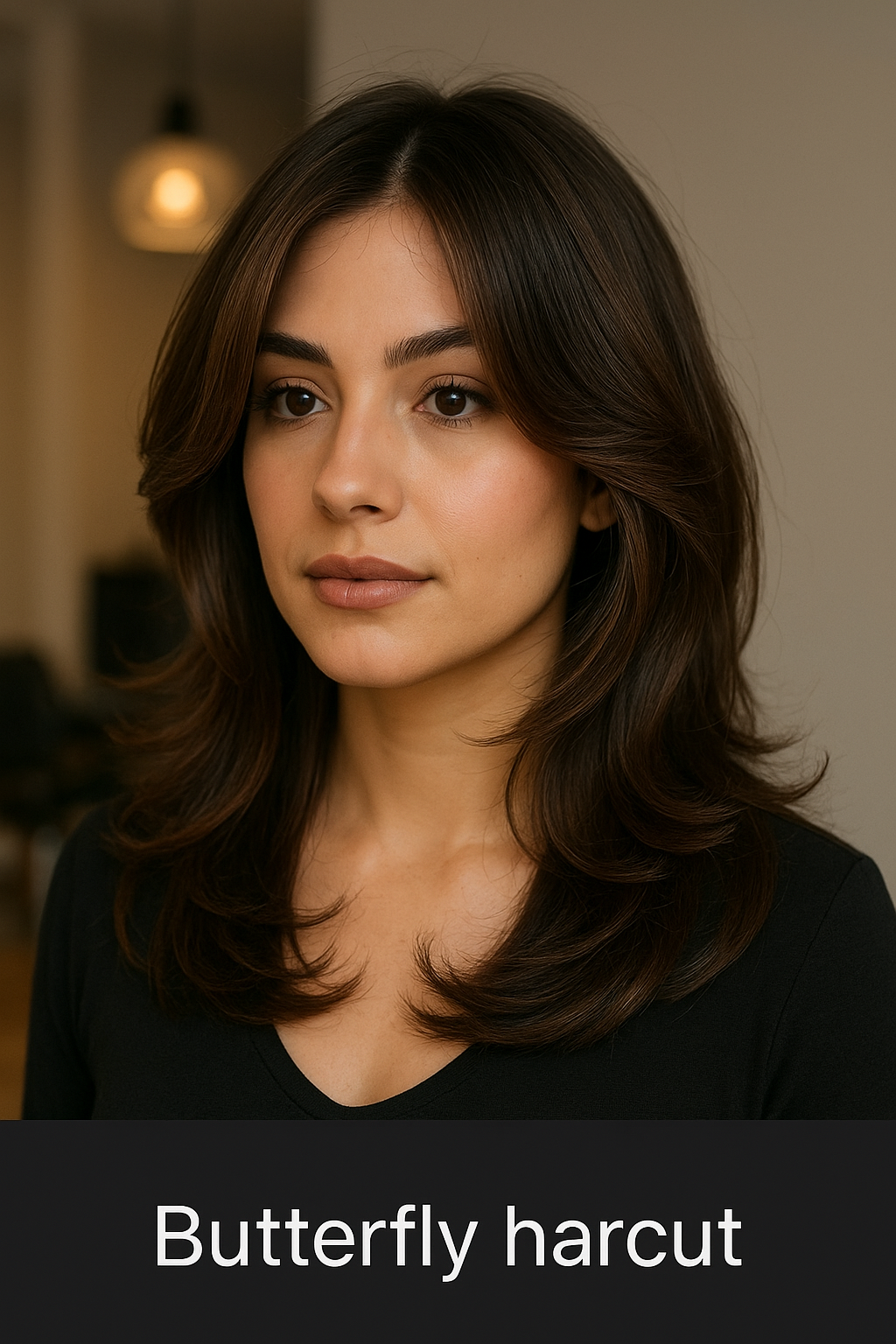 Butterfly haircut model