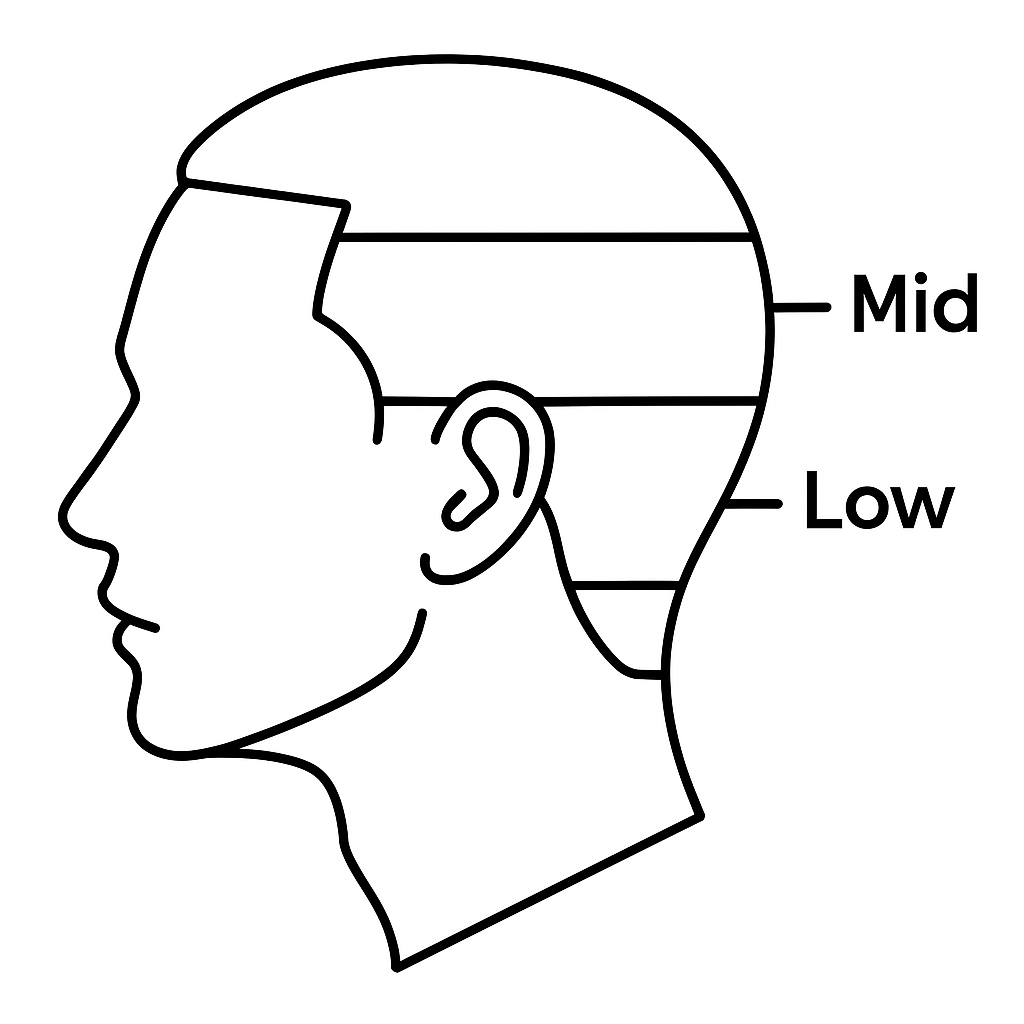 Side profile of a sharp Edgar haircut showing precise fade