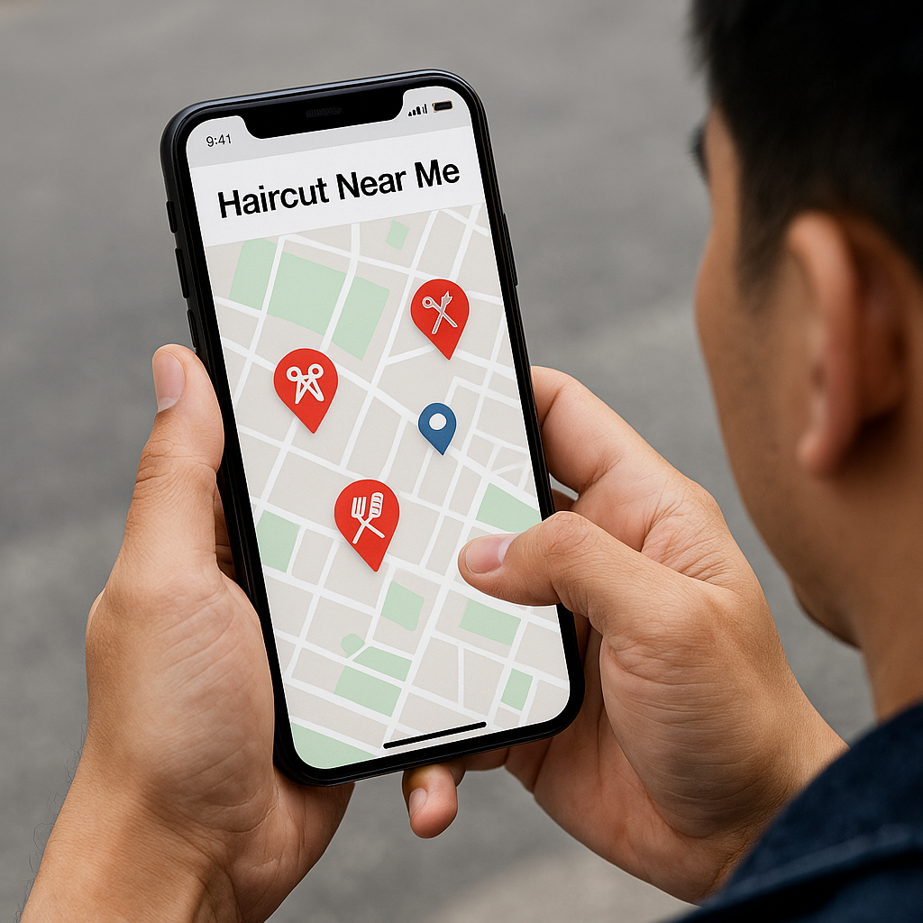 Modern variation of mullet haircut with fade